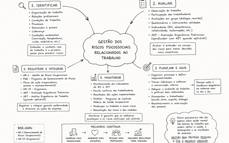 Mapa Mental Riscos Psicossociais